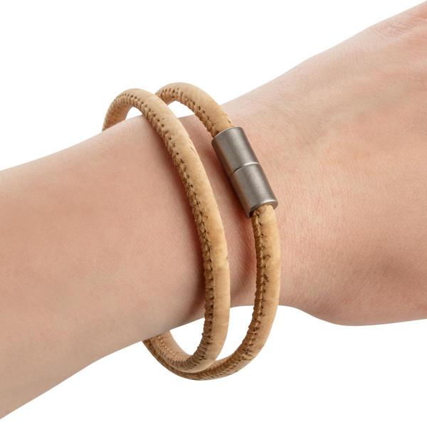 Herren-Wickel-Armband aus Kork