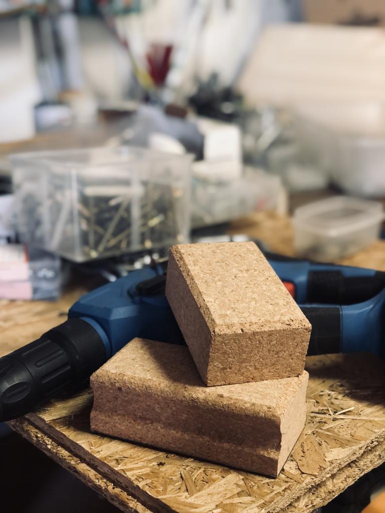 Schleifklotz aus Kork