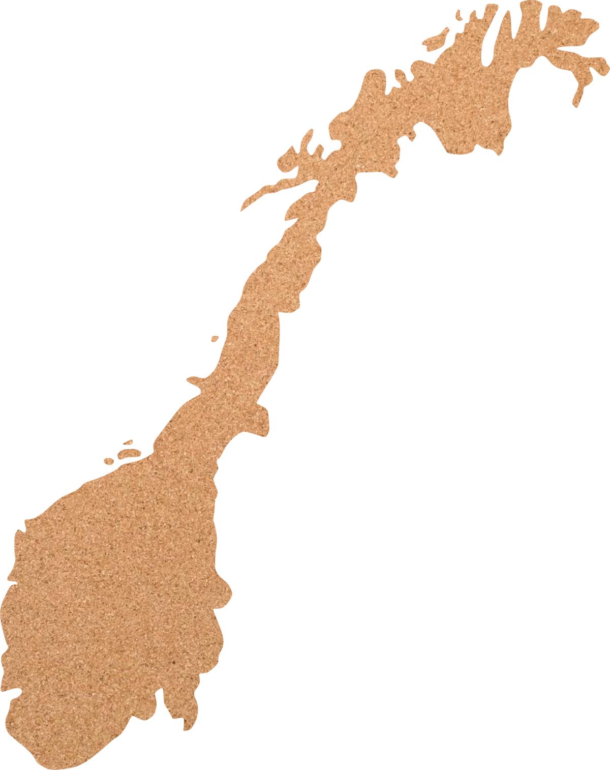 Kork-Pinnwand Norwegen