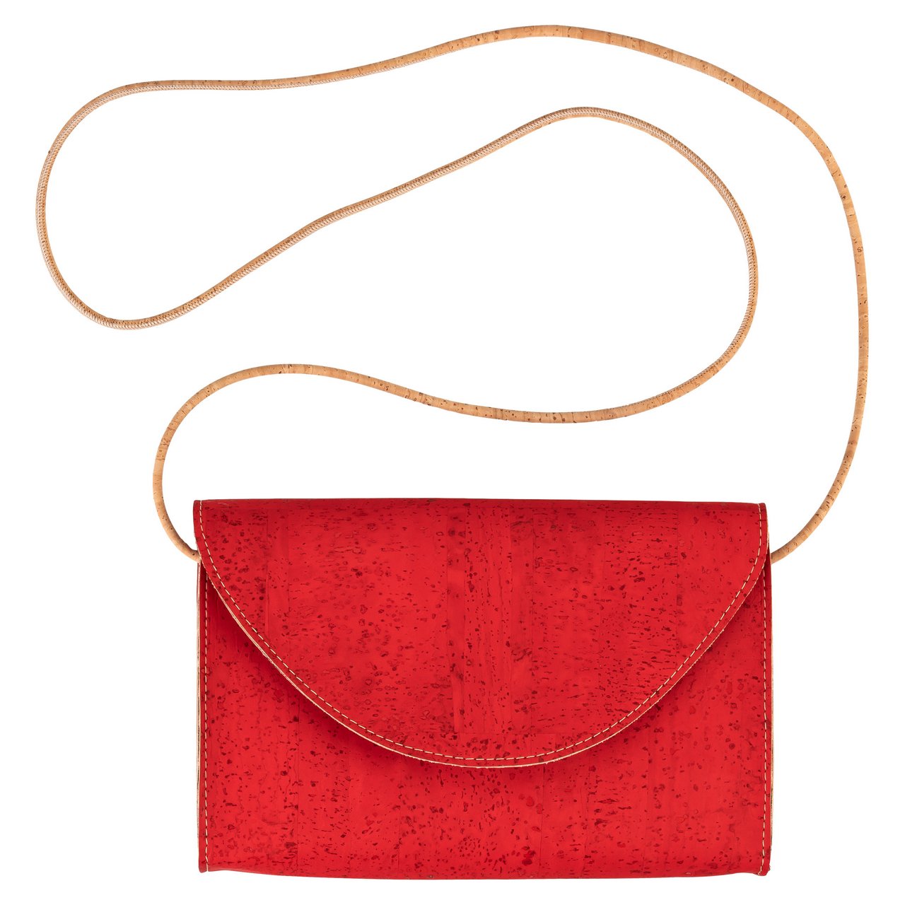 Rote Handtasche vegan aus Korkstoff