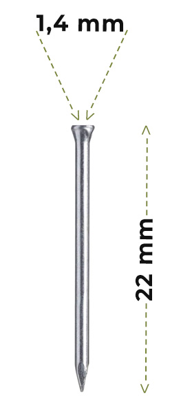 Nagel, Maße