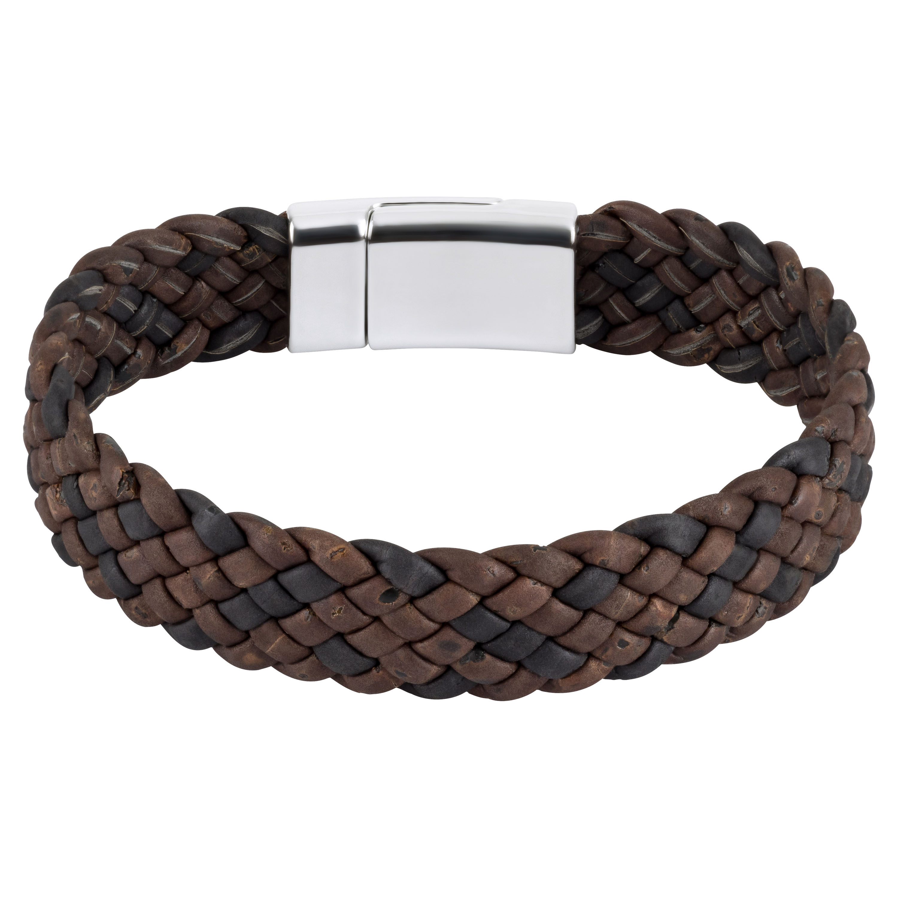 Geflochtenes Korkarmband in Braun – Breites Armband aus Kork