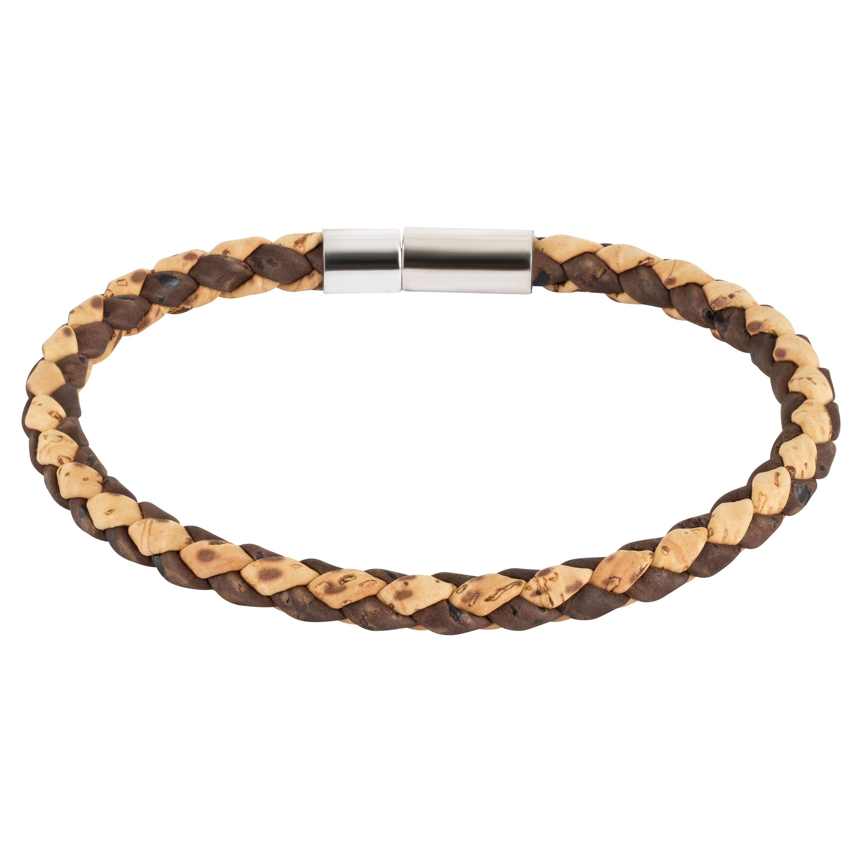 Schlichtes Korkarmband – Farbe Beige-Braun