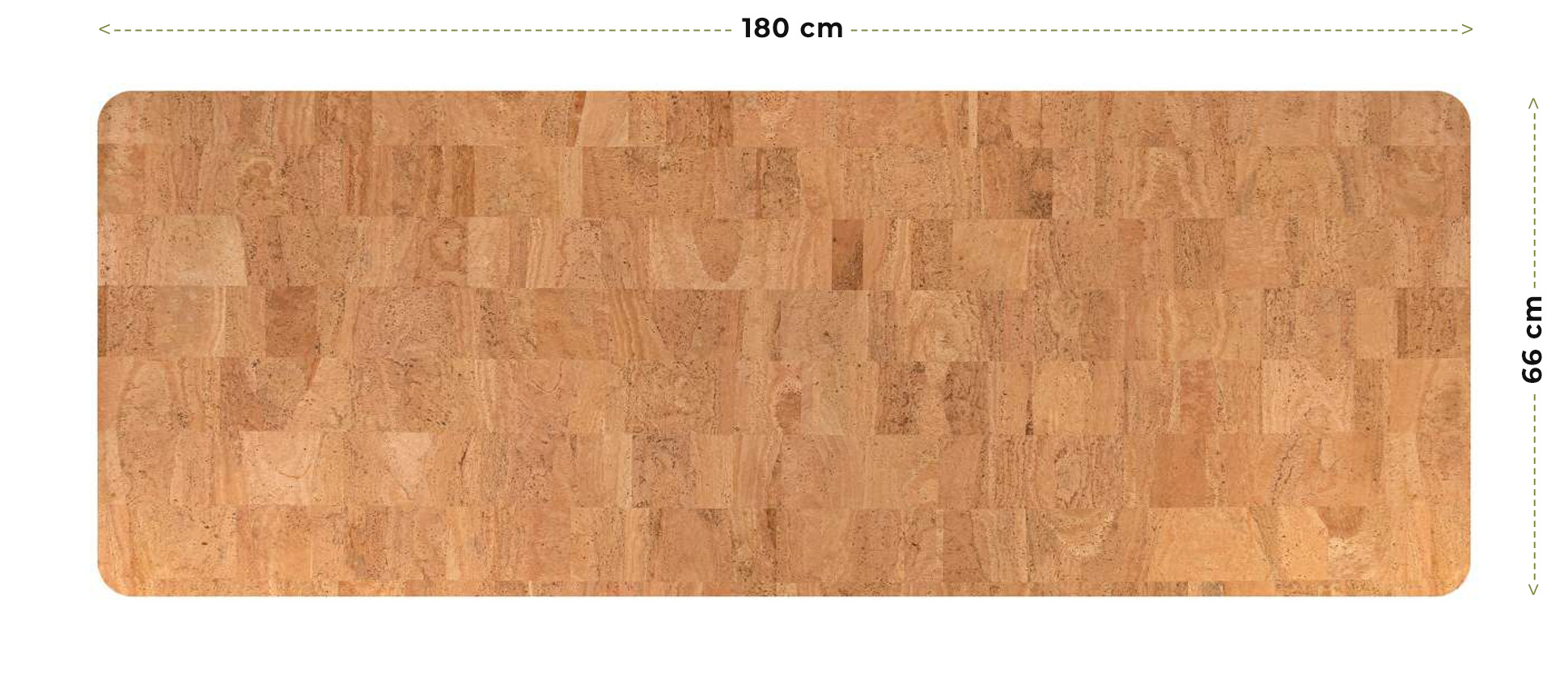 Yogamatte Beige aus Kork | Gymnastikmatte | Turnmatte | hell | Anti-Rutsch-Beschichtung | 180x66 cm
