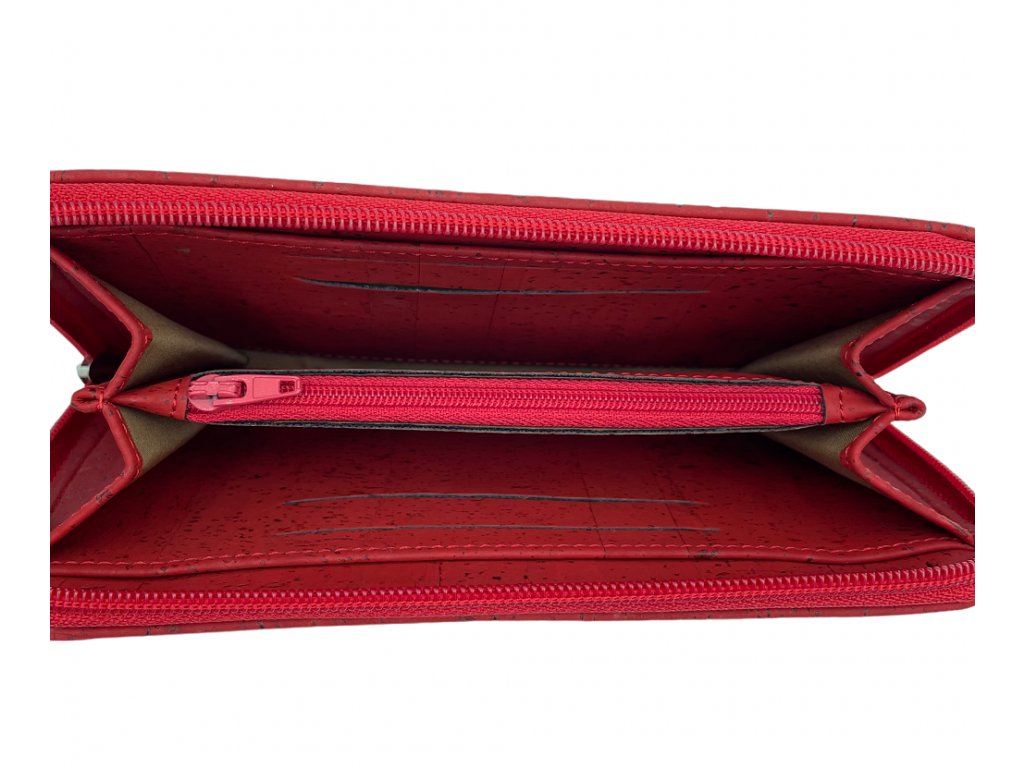 rotes Portmonnaie aus Kork
