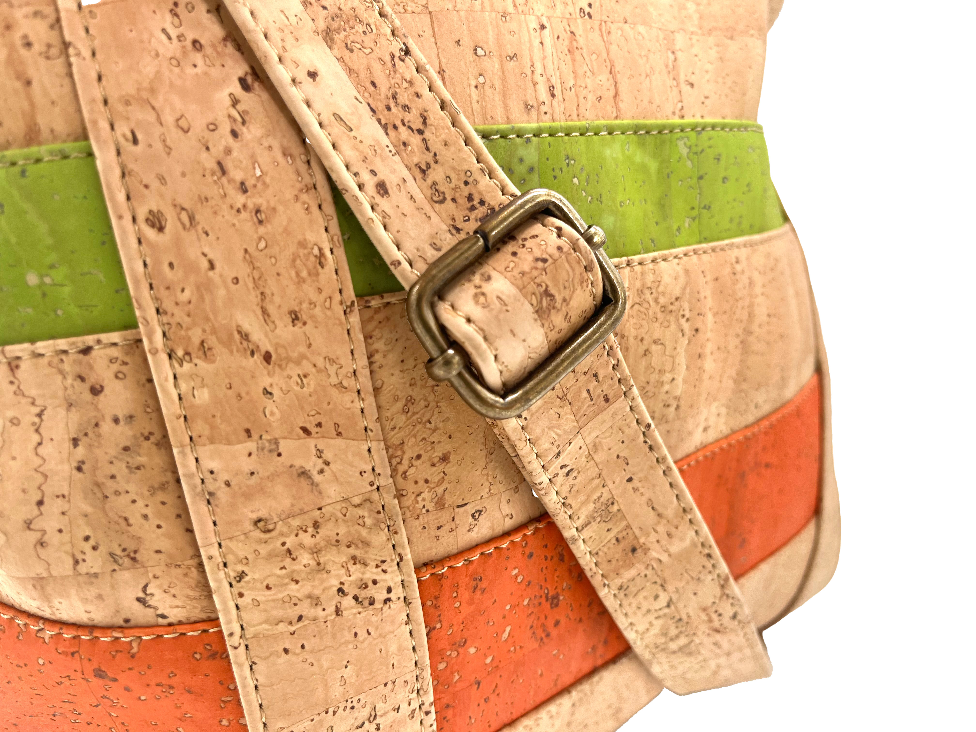große Tasche aus Kork Stoff