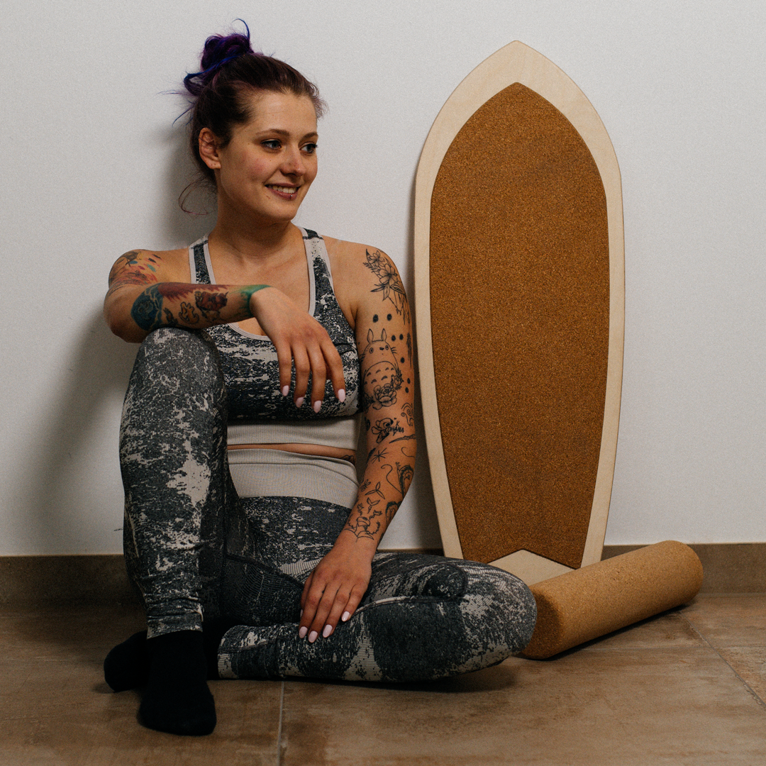 stylisches Balance Board mit Korkrolle kaufen