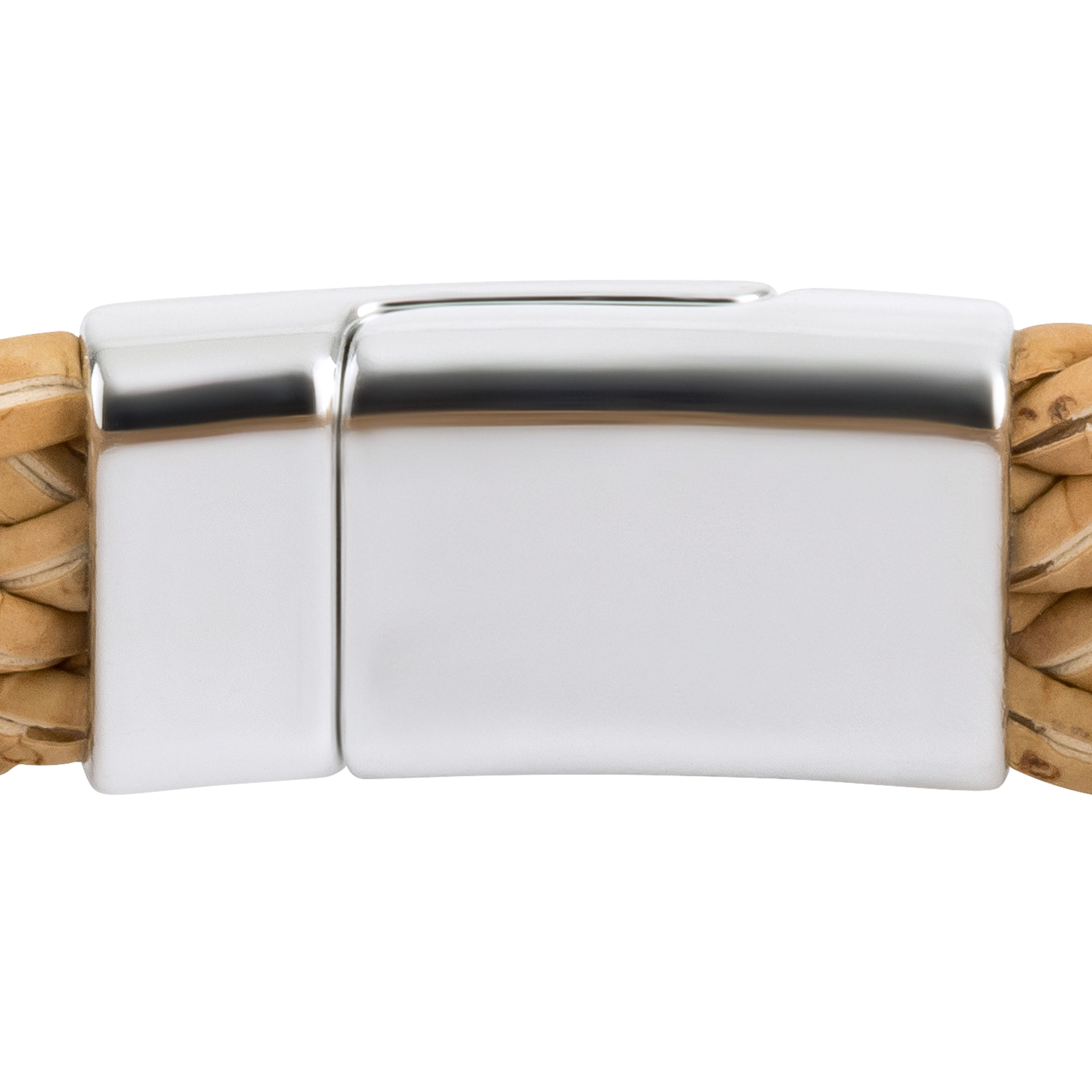 Natürliches Korkarmband aus drei Schnüren – Beige