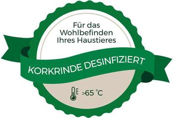 Korkrinde gereinigt und desinfiziert