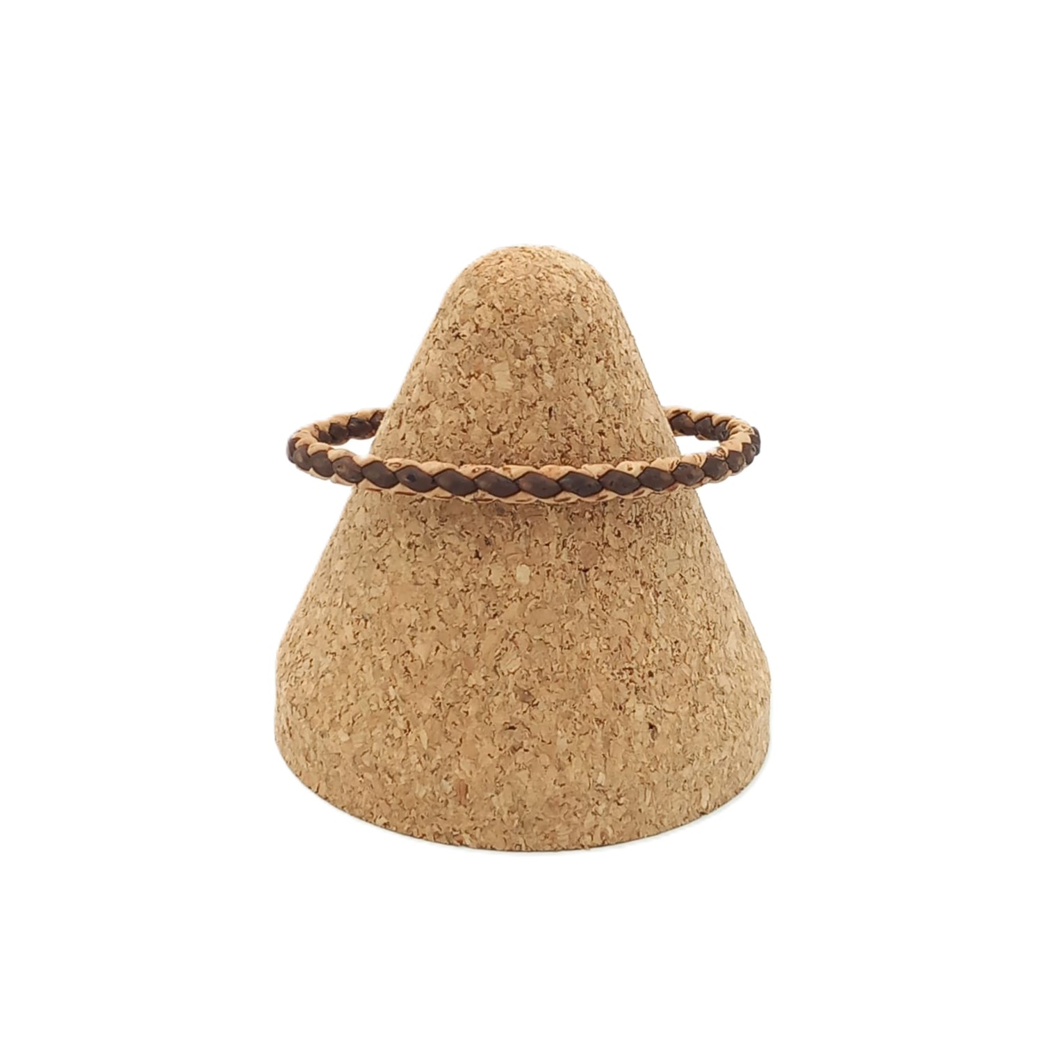 Schlichtes Korkarmband – Farbe Beige-Braun