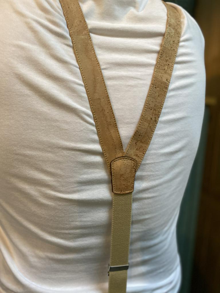 Y-Hosenträger aus Kork - Beige (vegan)