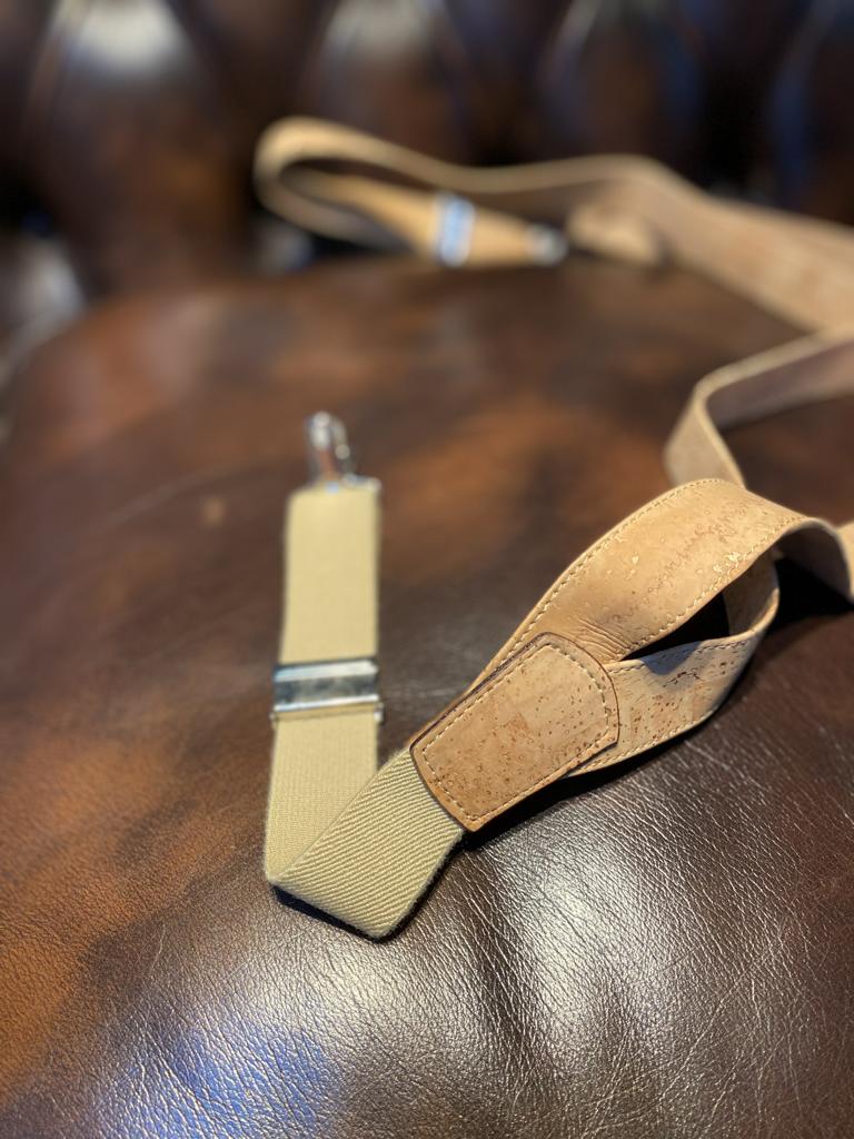 Kork Hosenträger in beige