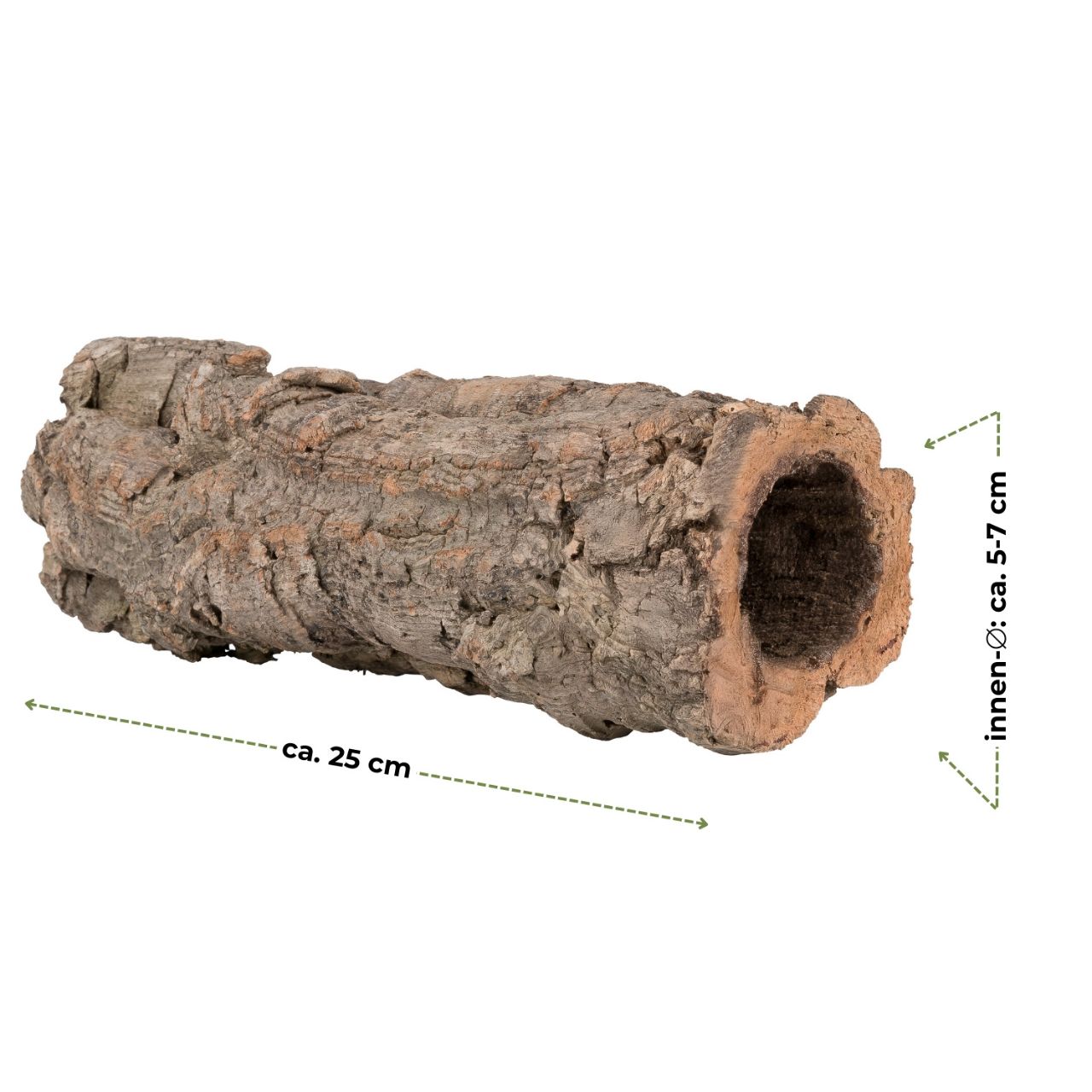 Korkröhre 25 cm Übersicht Maße