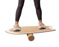 stylisches surf-Balance Board mit Korkpad, Korkrolle und Korkmatte