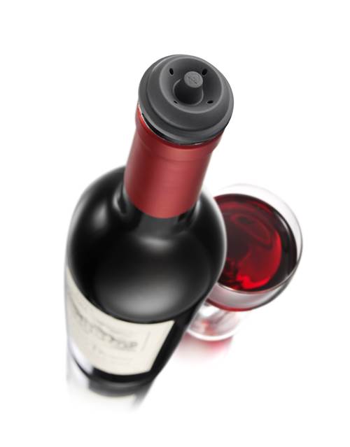 Wein-Vakuumpumpe VacuVin mit 2 Flaschenstopfen im Set online