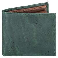 Dunkelgrüne Brieftasche aus Kork